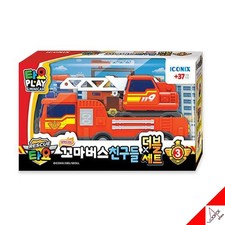 Tayo Little Bus Friends Special Double Car Set Vol.3 Camion de pompiers...