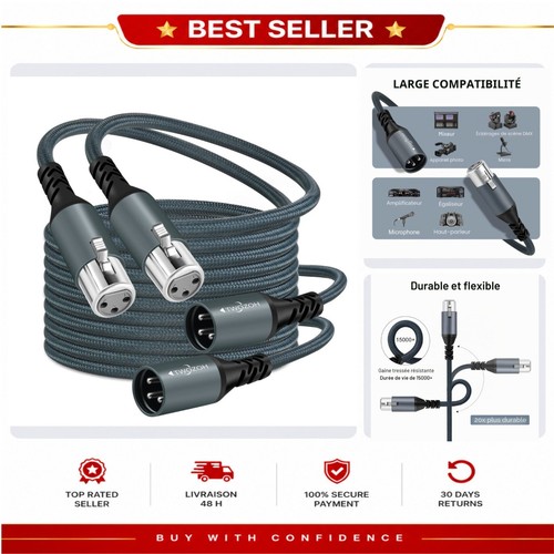 Câbles audio xlr mâle - xlr,