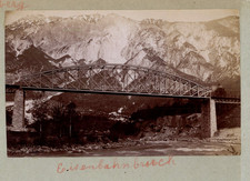Autriche, Saint Anton am Arlberg, Eisenbahnbrücke, Tirage vintage, ca.1870 Autri