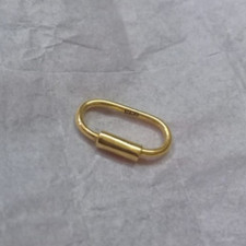 Simple Mousqueton Doré Bijoux 14k Or Massif Mousqueton Oval Bijoux