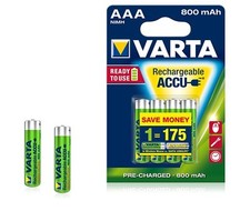 Varta 4x Batterie NiMH Micro AAA hr03 1.2v - 800mah 56703 101 404 Varta
