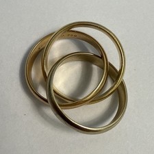 Bague 3 Alliances Cartier En Or 18 Carats 750/1000 11,39 Grammes T52