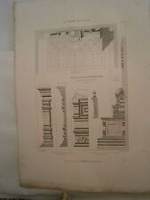 Planche gravure mobilier d'église  de Vaugirard Paris Autel