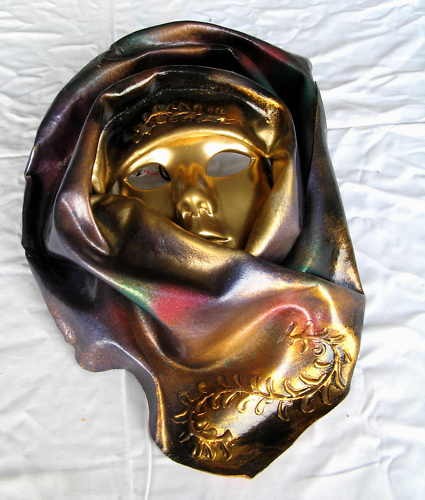 Masque vénitien cuir et - masque,