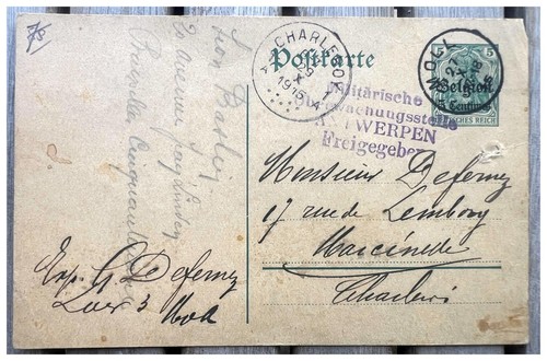 1915 moll postal - mark, postcard