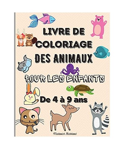 Livre coloriage animaux - livre, d'animaux