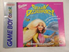 Barbie Ocean Discovery - Instruction Manual Original Nintendo Game Boy Color