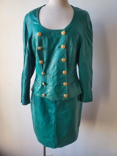 Ensemble cuir souple - jupe, &