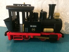 playmobil TRAIN LOCOMOTIVE RC TRES BON ETAT AVEC SUPPORT BATTERIE