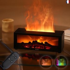 QKTYB Diffuseur Huiles Essentielles Electrique, 7 Flammes De CheminéE ColoréEs H