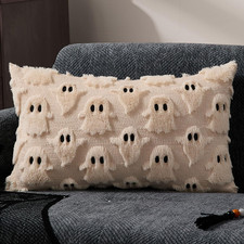 Halloween Ghost Pillow Cover 12x20 Beige Lumbar Decorative Home Sofa Decoration