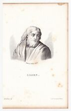 Portrait XIXe Claude Galien Médecin Médecine Galen Galenus Pergamon 1824