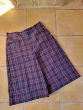 SHORT BERMUDA VINTAGE CARREAUX ÉCOSSAIS BLEU ROUGE VERT TAILLE 44