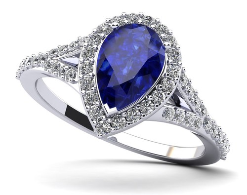 Bague saphir blanc - or,