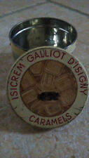 Boîte publicitaire métal ancienne - ISICREM CARAMELS D' ISIGNY GALLIOT FALLIOT 