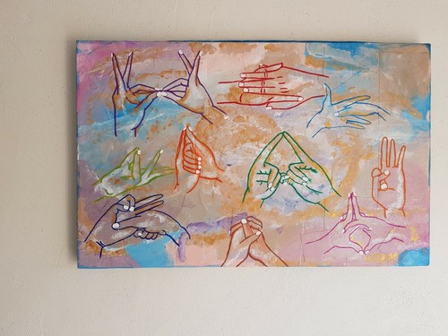 Tableau contemporain toile - tableau,