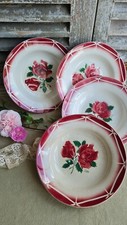 4 ANCIENNES ASSIETTES CREUSES DIGOIN CIBON