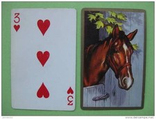 carte à jouer ancienne de collection : cheval