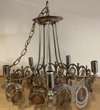 Lustre à Pampille Design Vintage 1970 Sciolari Chrome Lampe