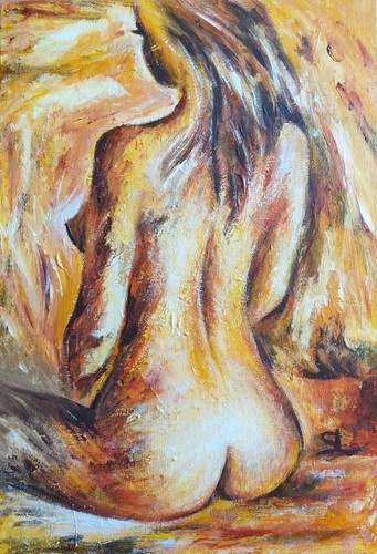 Tableau femme nue mystérieuse