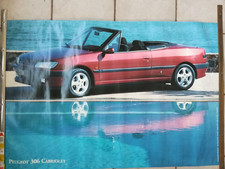 Affiche Peugeot 306 Cabriolet  PLV de Garage Affiche originale d'Epoque   