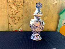 Ancienne Potiche Couverte Décor Animé DELFT ? Voir Signature