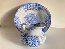 ANCIEN Broc Pichet + Bassin Jatte Jardiniere ST AMAND HAMAGE Ewer Basin ANTIQUE