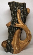 Rare Vase Tronc Signé Cérart