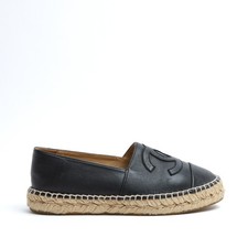 Chanel Espadrilles Cuir Noir