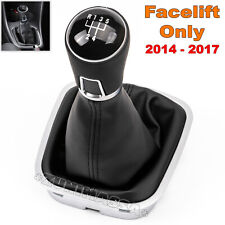pour VW POLO 5 V 6R Facelift CUIR POMMEAU LEVIER DE VITESSE 5 VITESSES SOUFFLET