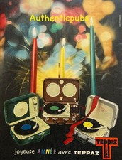 PUBLICITE TEPPAZ ELECTROPHONE TOURNE DISQUE JOYEUSE ANNEE DE 1959 RENCH AD