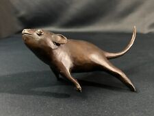 Sujet en  bronze à la grande souris ou rat en bronze fin XIXe Meiji Japon