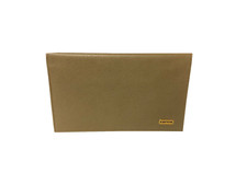 Carven 8503 khaki cuir Etui porte Chequier Talon en haut Portefeuille  pm