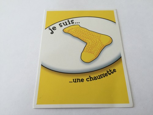 Carte suis une chaussette - suis,