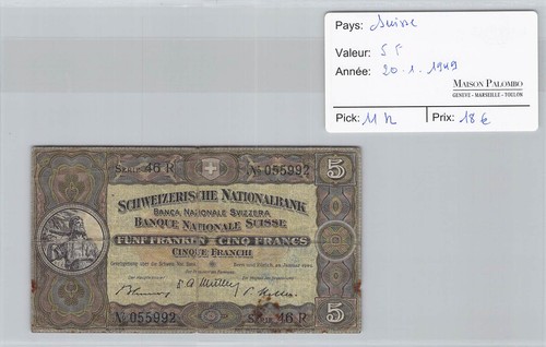 Billet suisse 5 - billet,