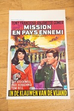 MISSION EN PAYS ENNEMI Affiche cinéma 40x60 KELLER, FRANCIOSA, COMER aff. belge