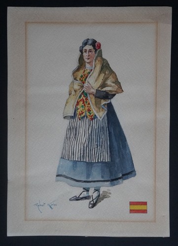 Dessin aquarelle folklore - ,