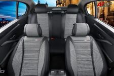 Luxe PU Cuir & Tissu Gris Set