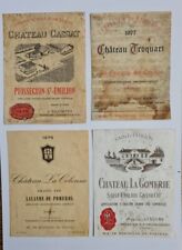ÉTIQUETTES DE GRAND VIN DE BORDEAUX . LOT DE 4 , LALANDE POMEROL . SAINT EMILION