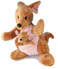 Doudou peluche Kangourou Maman Roo Petit Gourou  Winnie 40 cm Disney