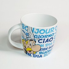 Mug Tasse ASTÉRIX OBÉLIX Idéfix Bleu Parc GOSCINNY UDERZO 2017 Bol Bd Rare 