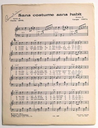 Partition vintage sheet music