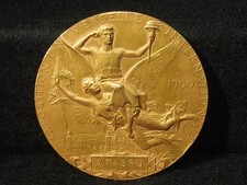 MEDAILLE BR J.C.CHAPLAIN 63mm EXPOSITION UNIVERSELLE INTER. PARIS 1900 à A.TASSU