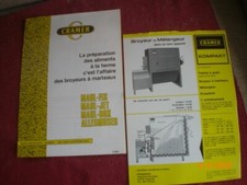 ANCIENNE BROCHURE   PUBLICITAIRE  BROYEURS A MARTEAUX  CRAMER    11/1974