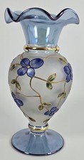 🍀Joli vase bleu incrusté