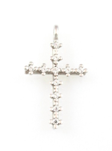 Pendentif croix blanc - en,