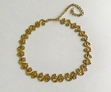 Ceinture chaîne anneaux baroques Vintage 1990s