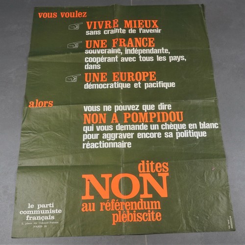 Affiche politique 1972,parti