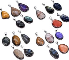 Mix Lot Multi Couleurs Pierre Précieuse Pendentif Lot,Mélange Précieuse,Tailles