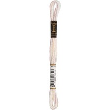 Anchor Torsade Multi 8m, blanc, marbre, coton, couleur 1302, 6 fils